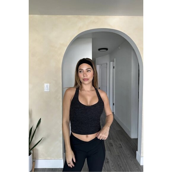 FABLETICS HeatherFlex Anywhere Built-In‎ Bra Tank In Black Heather Size Large - Picture 6 of 9